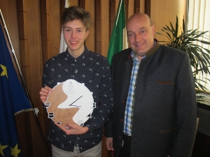 Mattia Lever con il Presidente Diego Moltrer