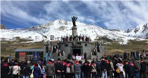 La Presidente Avanzo presso il Sacrario di Passo Tonale